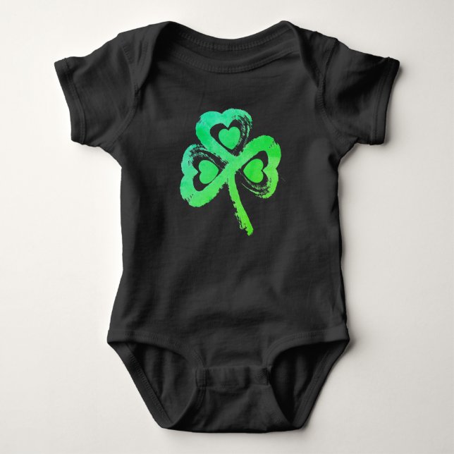 Body Para Bebé Clover Heart Baby Bodysuit (Anverso)