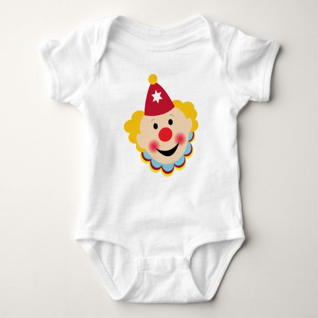 Body Para Bebé Clown Face Long Sleeve T-Shirt (Anverso)