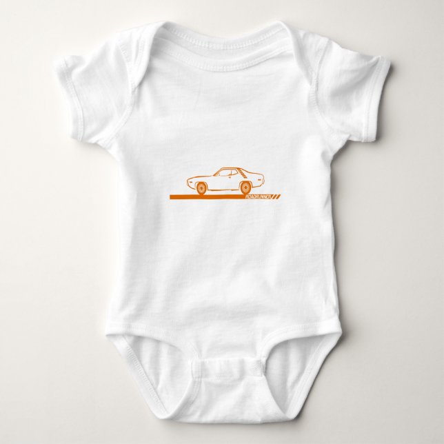 Body Para Bebé Coche 1971-72 del naranja del Roadrunner (Anverso)