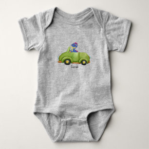 Body Para Bebé Coche antiguo divertido dinosaurio cumpleaños niño