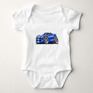 Body Para Bebé Coche Azul-Blanco del automóvil descubierto de la