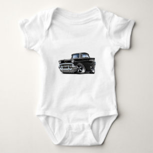 Body Para Bebé Coche de carreras negro 1957 de Chevy Belair