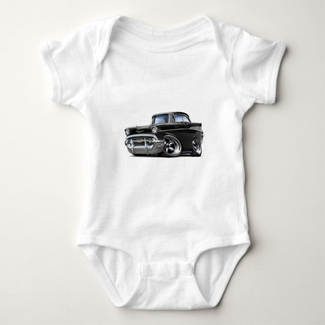 Body Para Bebé Coche de carreras negro 1957 de Chevy Belair (Anverso)
