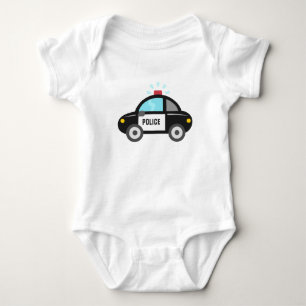 Body Para Bebé Coche de Policía Adorable con Sirena
