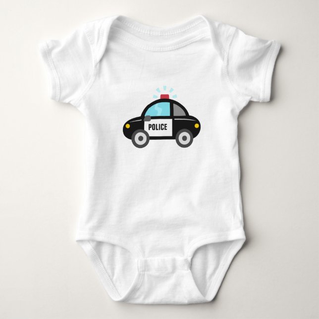 Body Para Bebé Coche de Policía Adorable con Sirena (Anverso)
