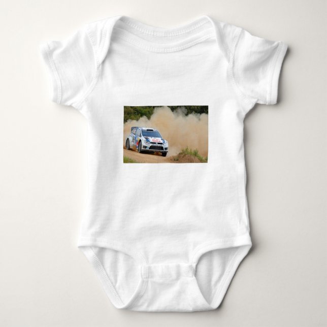 Body Para Bebé Coche de Rally (Anverso)