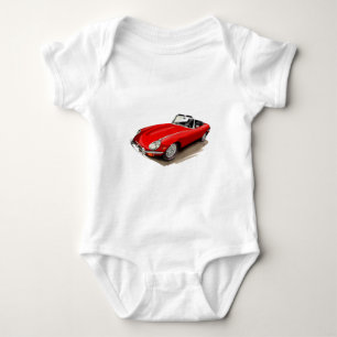Body Para Bebé Coche del rojo de Jaguar XKE