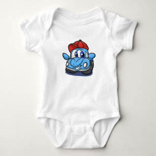 Body Para Bebé Coche personalizado azul escarabajo - Elija color