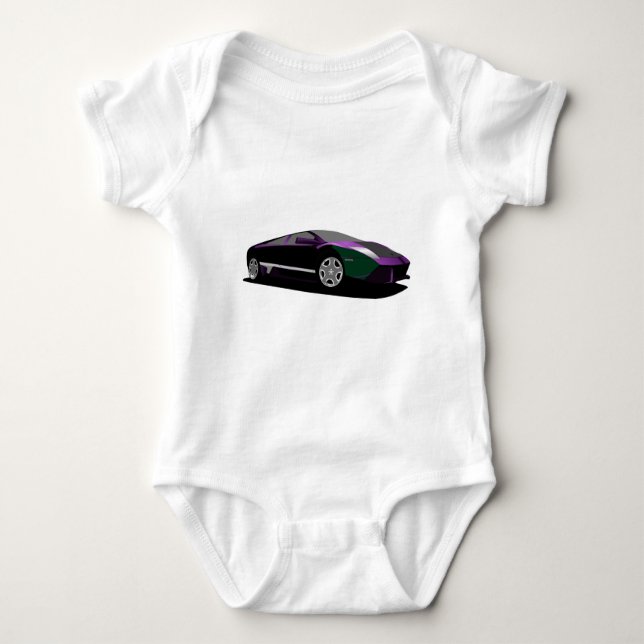 Body Para Bebé Coche Purpura (Anverso)