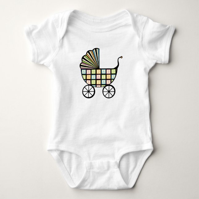 Body Para Bebé Cochecito de Bebé Bloques Bebé Bodysuit (Anverso)