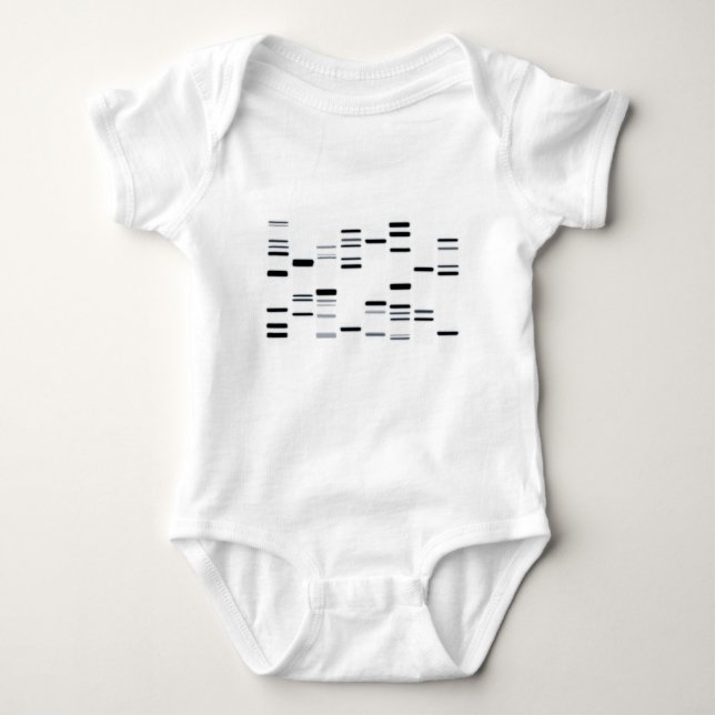 Body Para Bebé Código de ADN Arte negro en blanco (Anverso)