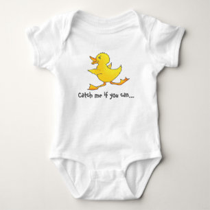Body Para Bebé Cójame si usted puede camiseta amarilla linda del