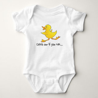 Body Para Bebé Cójame si usted puede camiseta amarilla linda del