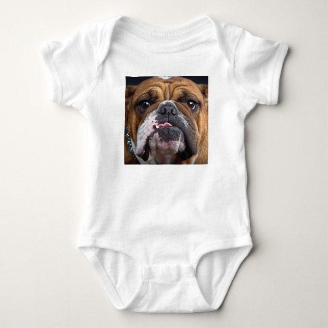 Body Para Bebé Cojín decorativo de Bulldog inglés (Anverso)