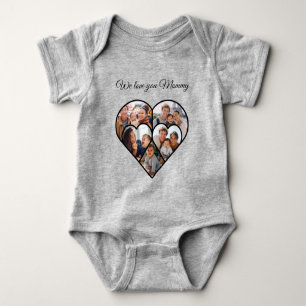 Body Para Bebé Colage de Fotos de Día de la Madre Corazón Familia