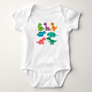 Body Para Bebé Colección Adorable de Dinosaurios Bebés para Niños
