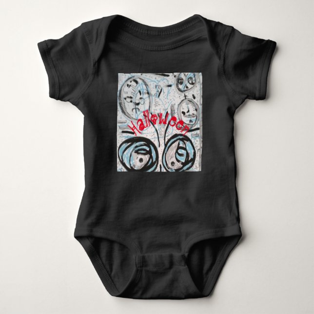 Body Para Bebé Colección de arte de Halloween Baby Bodysuit (Anverso)