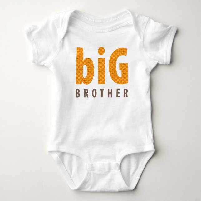 Body Para Bebé COLECCIÓN DE SIBLINGS - hermano mayor {naranja} (Anverso)