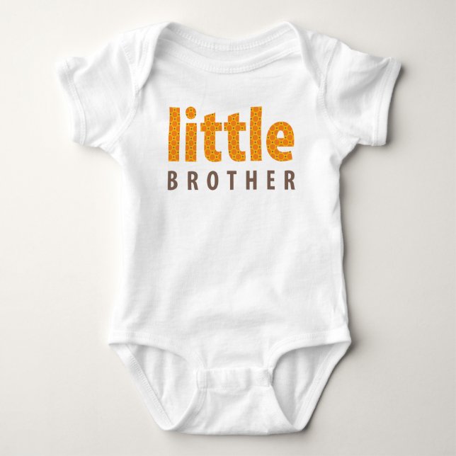 Body Para Bebé COLECCIÓN DE SIBLINGS - hermano pequeño {naranja} (Anverso)