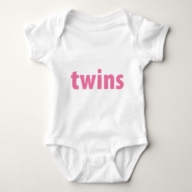 Body Para Bebé COLECCIÓN DE TWINS - chicas {rosado} (Anverso)