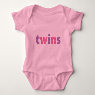 Body Para Bebé COLECCIÓN DE TWINS - chicas {violeta + rosa}