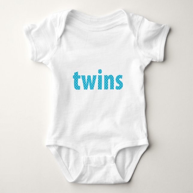 Body Para Bebé COLECCIÓN DE TWINS - niños {aqua} (Anverso)