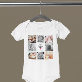 Body Para Bebé Collage de imágenes del Día del Primer Padre simpl