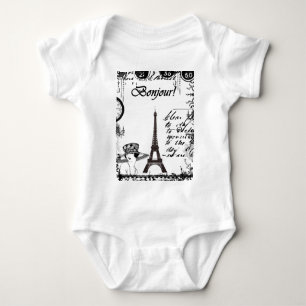 Body Para Bebé Collage francés de la torre Eiffel