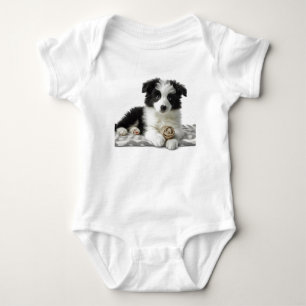 Body Para Bebé Collie Borde muy lindo Adorable Perro cachorro