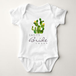 BODY PARA BEBÉ COLOR DE AGUA DESIERTO CACTUS BRIDE SQUAD MONOGRAM