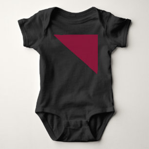 Body Para Bebé Colores Bloque Baby Bodysuit (Negro & Berry Red)