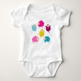 Body Para Bebé Colorful Happy Sheep Baby Bodysuit