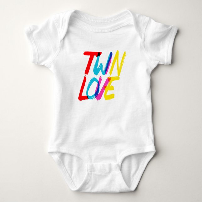 Body Para Bebé Colorful Twin Love (Anverso)
