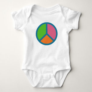 Body Para Bebé Colorida ropa de personalizado de signo de paz