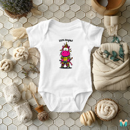 Body Para Bebé Colorida Samurai Unicorn Toddler Fun