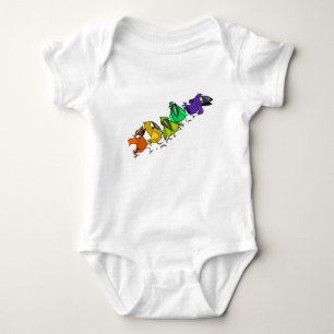 Body Para Bebé Coloridas aves Baby Bodysuit