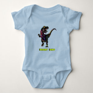 Body Para Bebé Colorido arte de los dinosaurios del Velociraptor