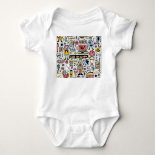 Body Para Bebé Colorido conjunto de cosechas de Doodle School