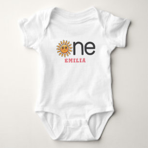 Body Para Bebé Colorido Sunshine primer cumpleaños