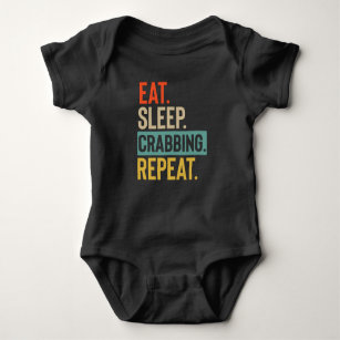 Body Para Bebé Coma el resplandor del sueño Cangrejo Repetir los 
