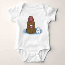 Body Para Bebé Combatiente de bola de nieve con mono de nieve