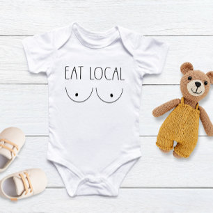 Body Para Bebé "Come Local" Graciosa Lactancia Lactante Traje par
