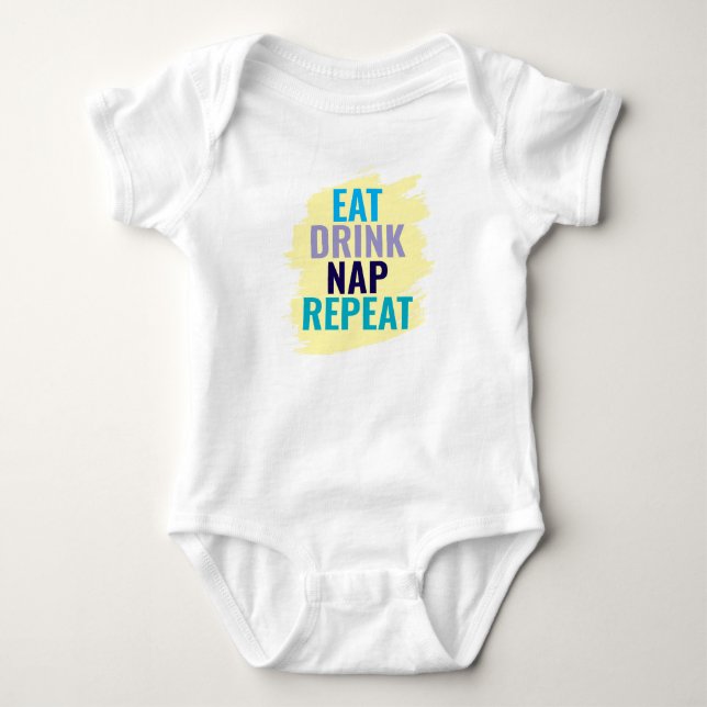 Body Para Bebé Comer Beber Dormir y Repetir (Anverso)
