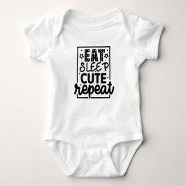 Body Para Bebé Comer Sleep Cute Repetir Bebé