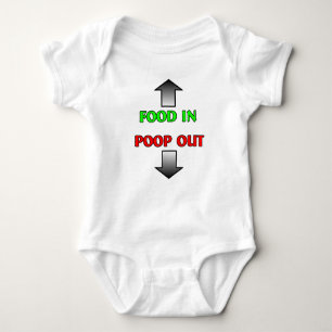 Body Para Bebé Comida En Poop Out Funny Baby Romper Humor