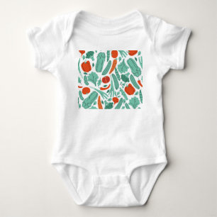 Body Para Bebé Comida Personalizado ligera: modelo de verduras vi