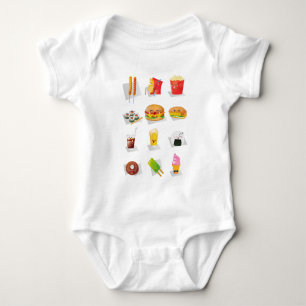 Body Para Bebé comida rápida kawaii