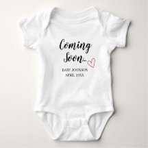 Coming Soon New Baby Announcement Baby Bodysuit