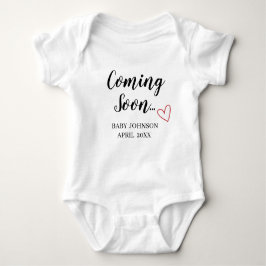 Body Para Bebé Coming Soon New Baby Announcement Baby Bodysuit