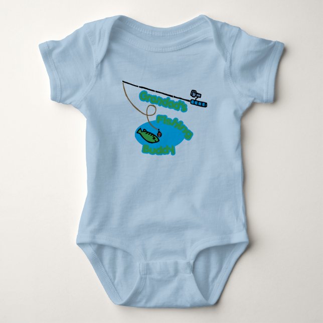 Body Para Bebé Compinche de la pesca del Grandad (Anverso)